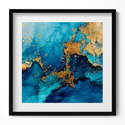 Obraz v rámu efektivní Glamour abstrakce se zlatem