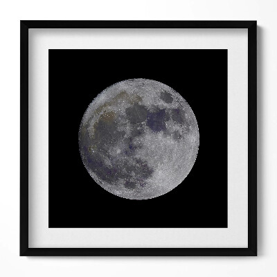 Obraz v rámu efektivní Úplněk na černé obloze