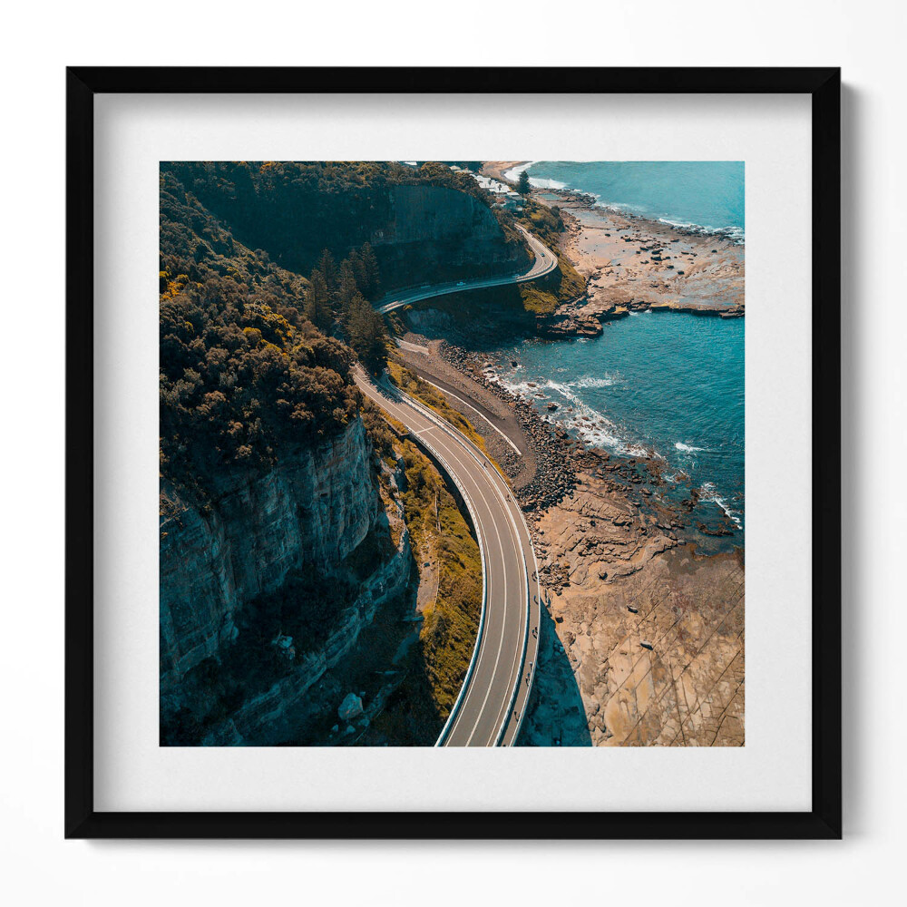 Obraz v rámu efektivní Přímořská cesta z ptačí perspektivy