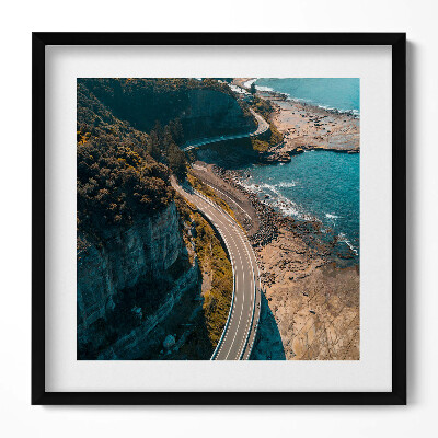Obraz v rámu efektivní Přímořská cesta z ptačí perspektivy