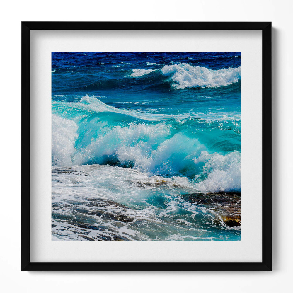 Obraz v rámu efektivní Mořské modré vlny