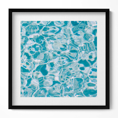 Obraz v rámu efektivní List modré, průhledné vody