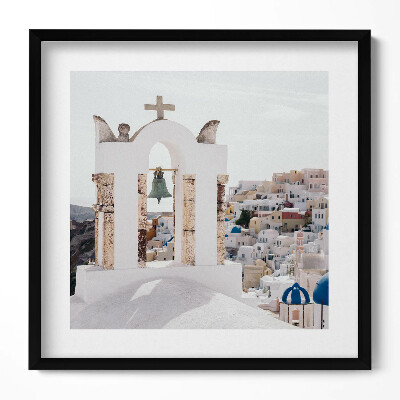 Obraz v rámu efektivní Architektura Santorini Řecko