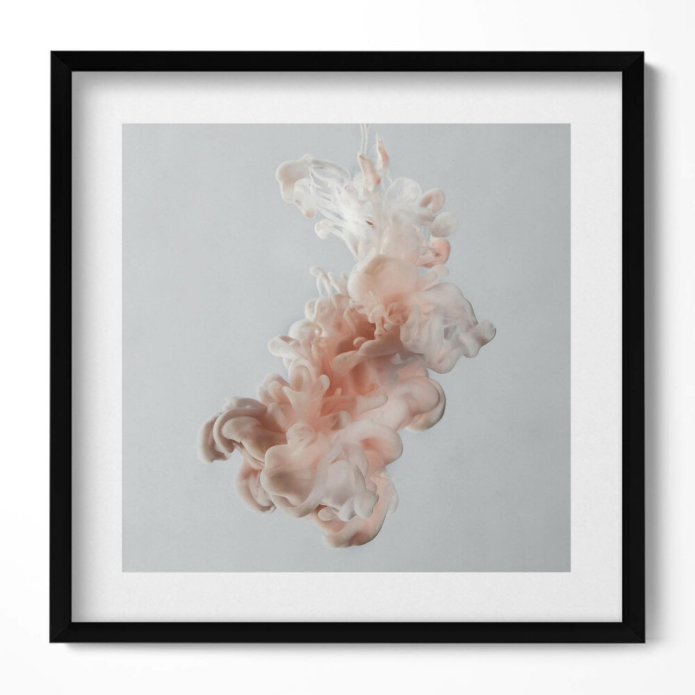 Obraz v rámu efektivní Abstraktní béžový inkoust ve vodě