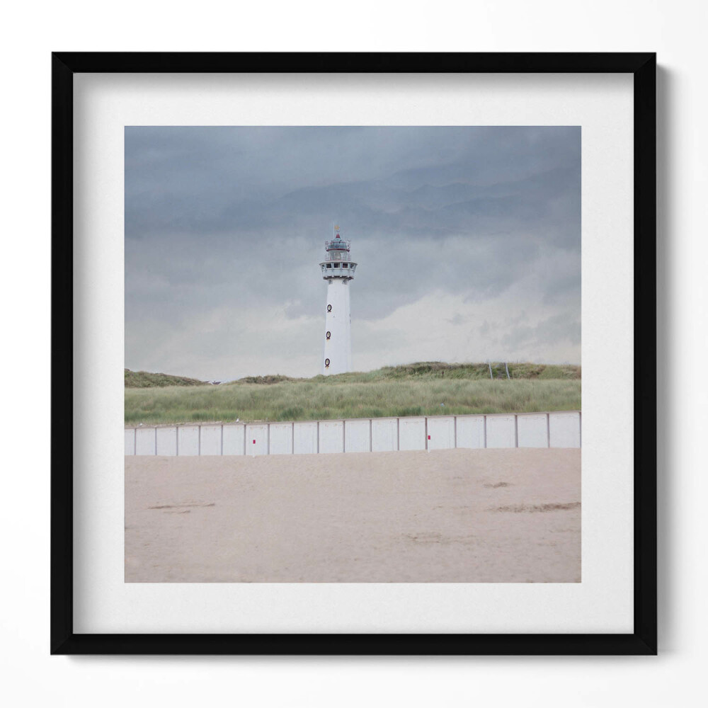 Obraz v rámu efektivní Osamělý maják na pláži