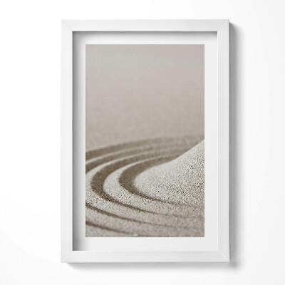 Obraz s rámem elegantní Zen – kopec písku v boho stylu