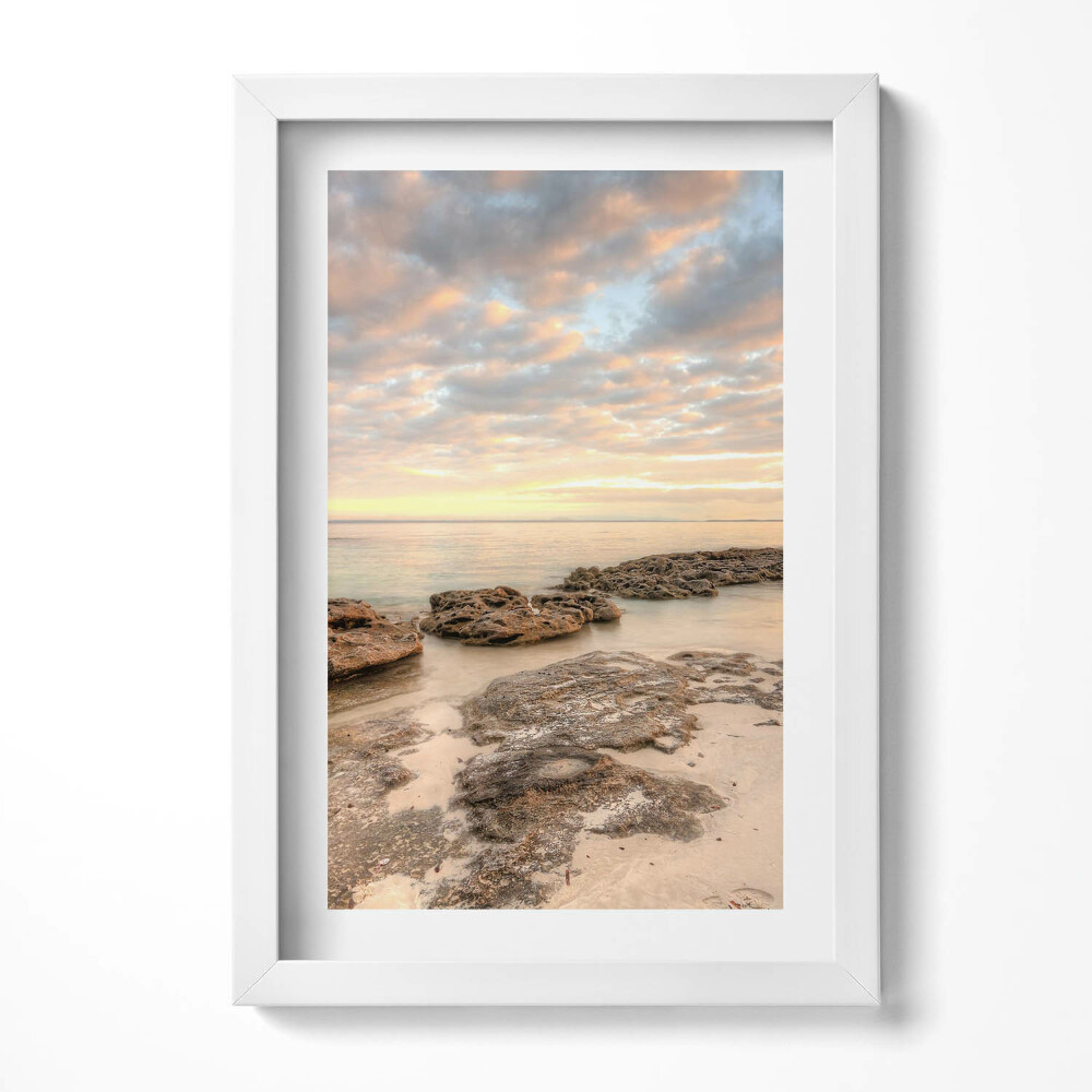 Obraz s rámem elegantní Plážová krajina moře a oblohy