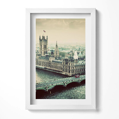 Obraz s rámem elegantní Architektura Anglie - pohled z ptačí perspektivy