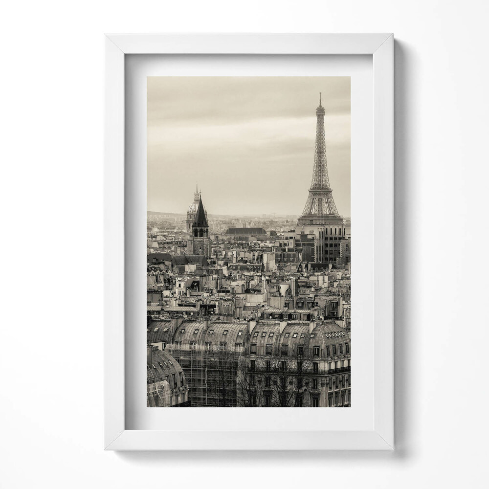 Obraz s rámem elegantní Krajina Paříže a Eiffelova věž