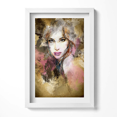 Obraz s rámem elegantní Portrét tajemné ženy