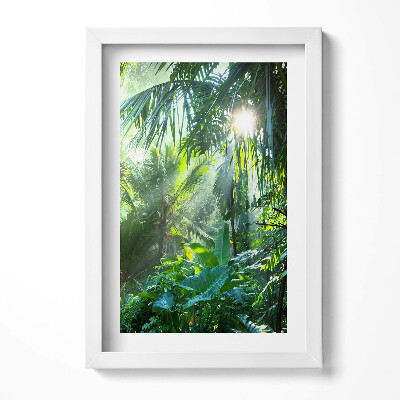 Obraz s rámem elegantní Zelená džungle plná rostlin