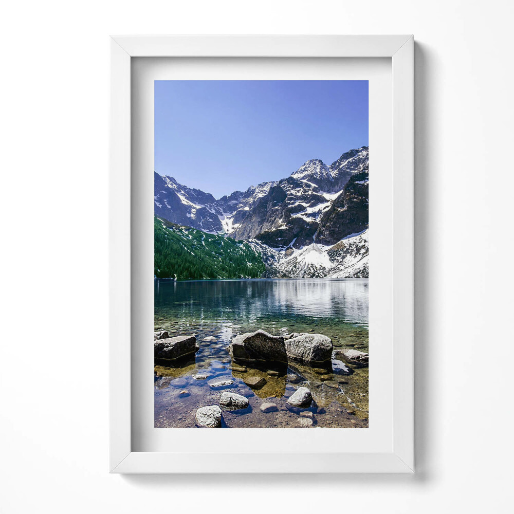 Obraz s rámem elegantní Horské jezero - krajina