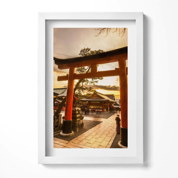 Obraz s rámem elegantní Japonská brána - asijská architektura