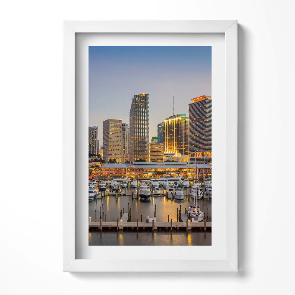 Obraz s rámem elegantní Panorama velkého města