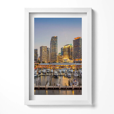 Obraz s rámem elegantní Panorama velkého města