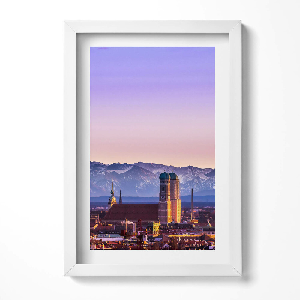Obraz s rámem elegantní Německé Alpy v Mnichově