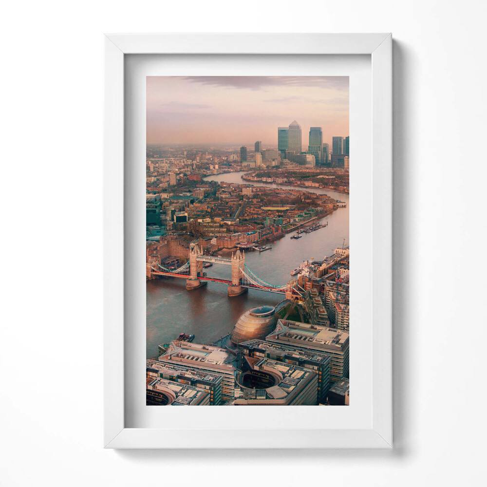 Obraz s rámem elegantní Londýn z ptačí perspektivy