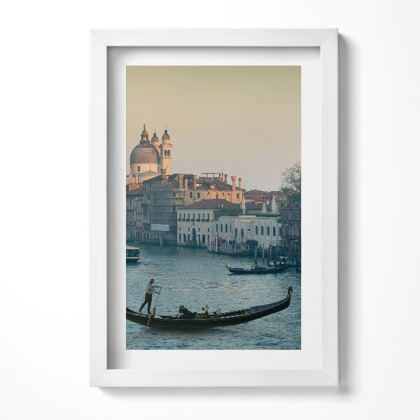 Obraz s rámem elegantní Gondola v Benátkách - Itálie