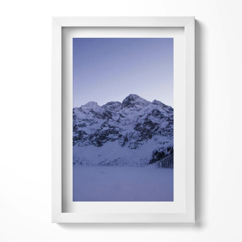 Obraz s rámem elegantní Krajina zasněžených hor