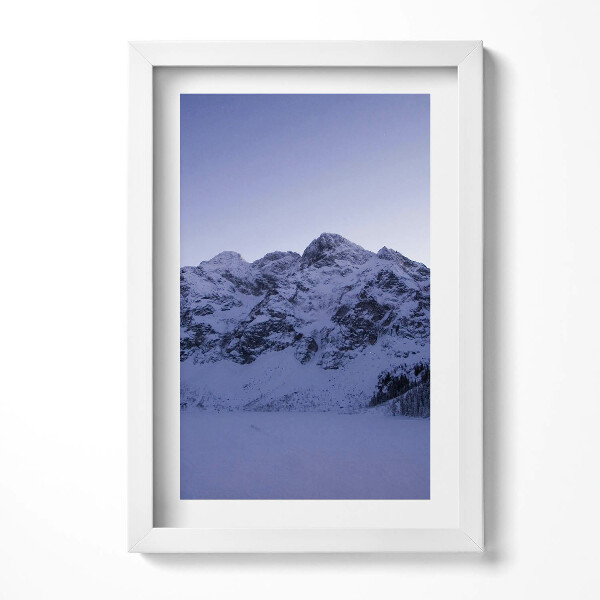 Obraz s rámem elegantní Krajina zasněžených hor