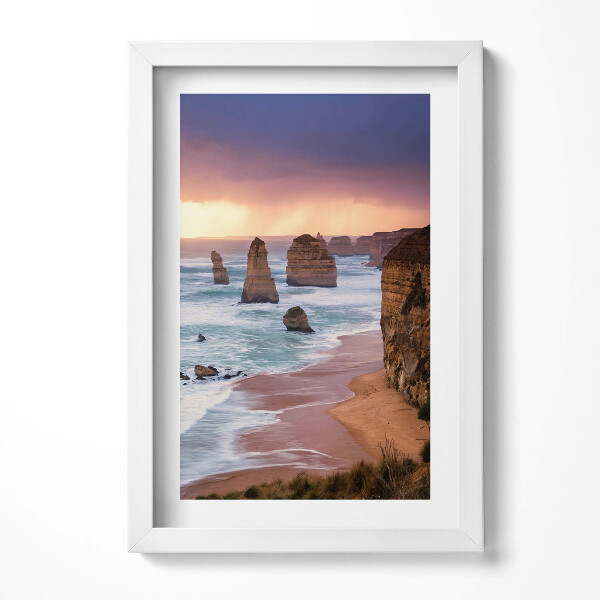 Obraz s rámem elegantní Krajina přímořského útesu