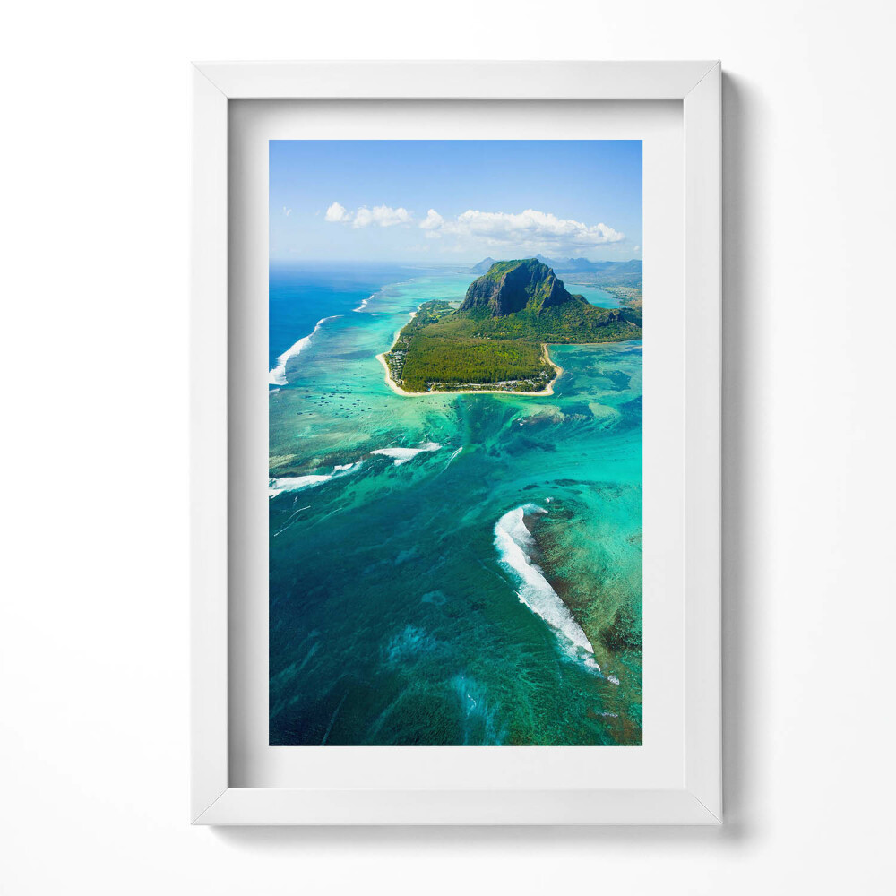 Obraz s rámem elegantní Tyrkysový oceán z ptačí perspektivy