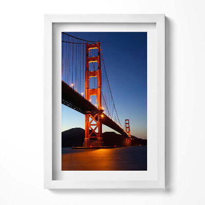 Obraz s rámem elegantní Golden Gate Bridge