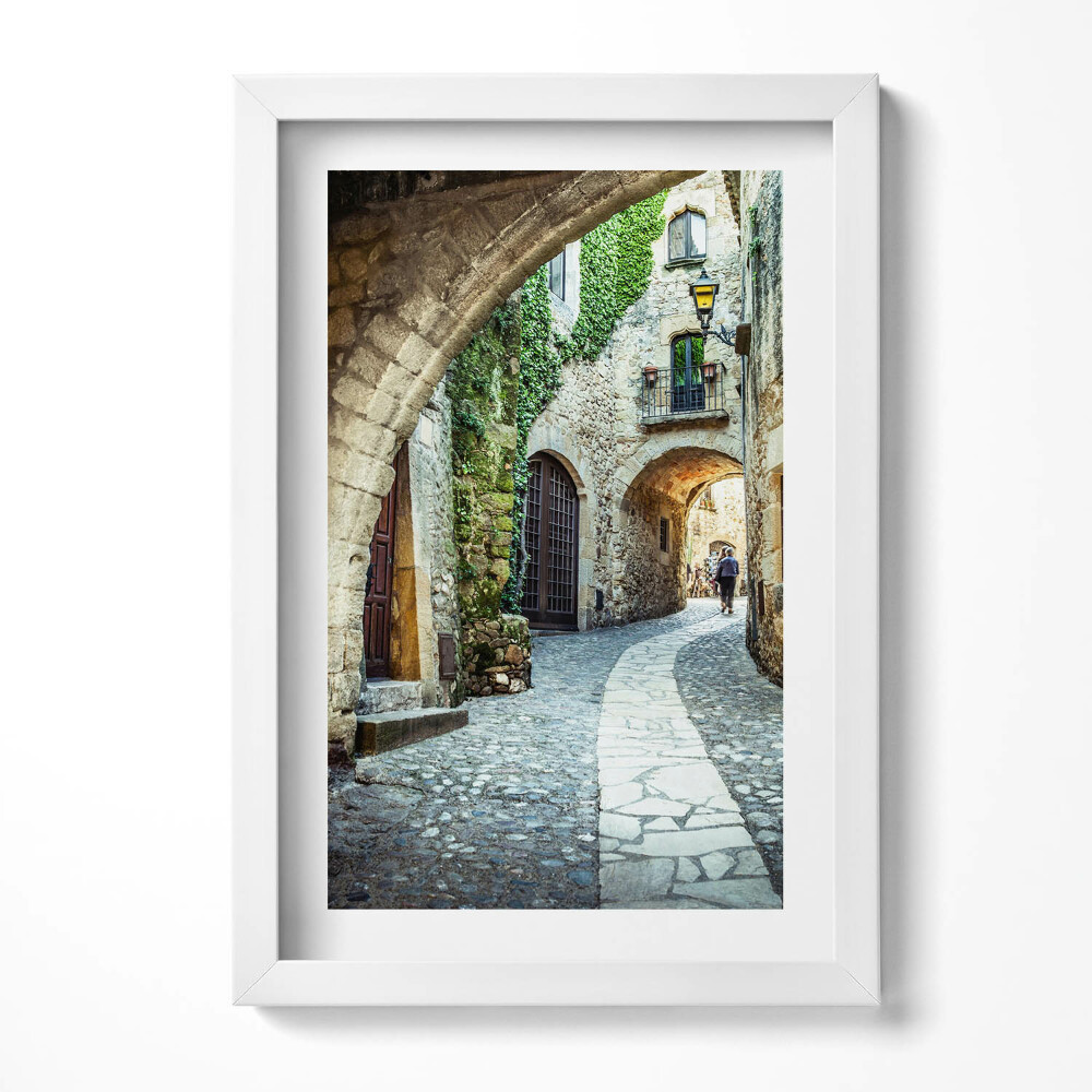 Obraz s rámem elegantní Stará ulice ve městě