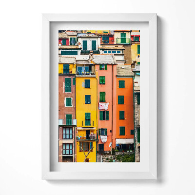 Obraz s rámem elegantní Barevná architektura budov