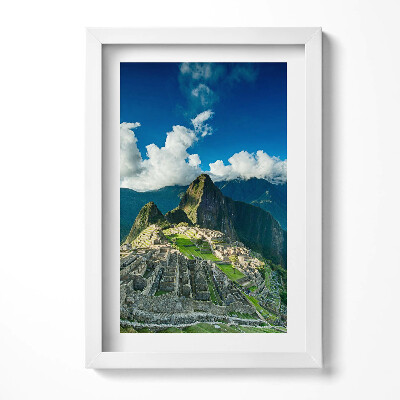 Obraz s rámem elegantní Pohled na Machu Picchu