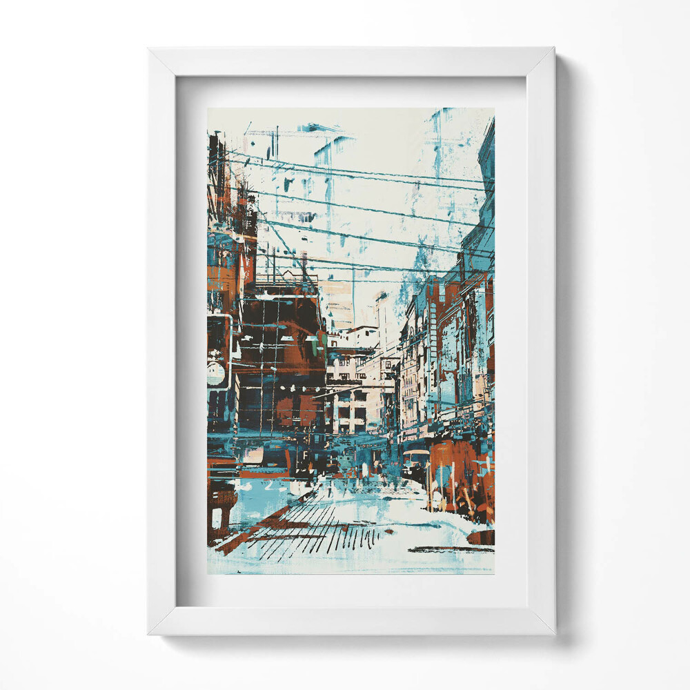 Obraz s rámem elegantní Pouliční umění