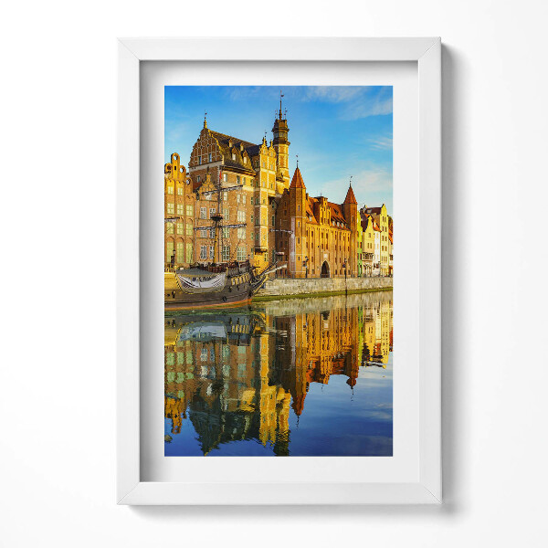 Obraz s rámem elegantní Gdaňsk Motława
