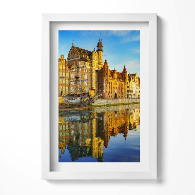 Obraz s rámem elegantní Gdaňsk Motława