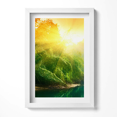 Obraz s rámem elegantní Přírodní krajina na slunci