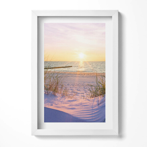 Obraz s rámem elegantní Polské moře - pláž na slunci