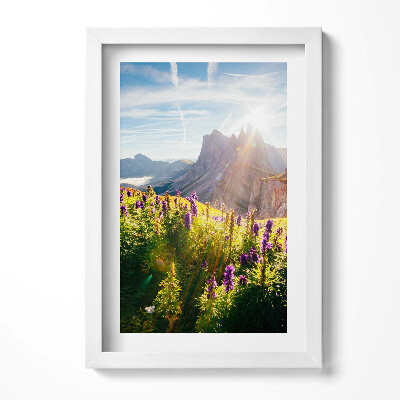 Obraz s rámem elegantní Krajina Dolomit