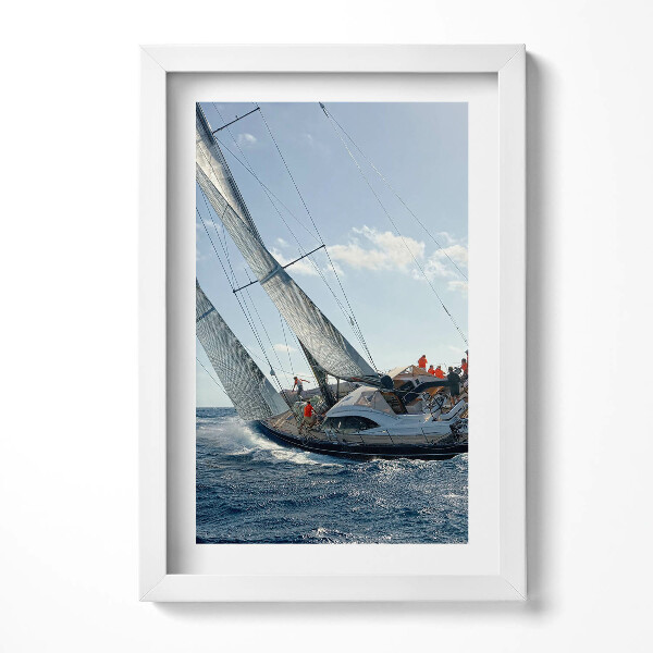 Obraz s rámem elegantní Regata plachetnic
