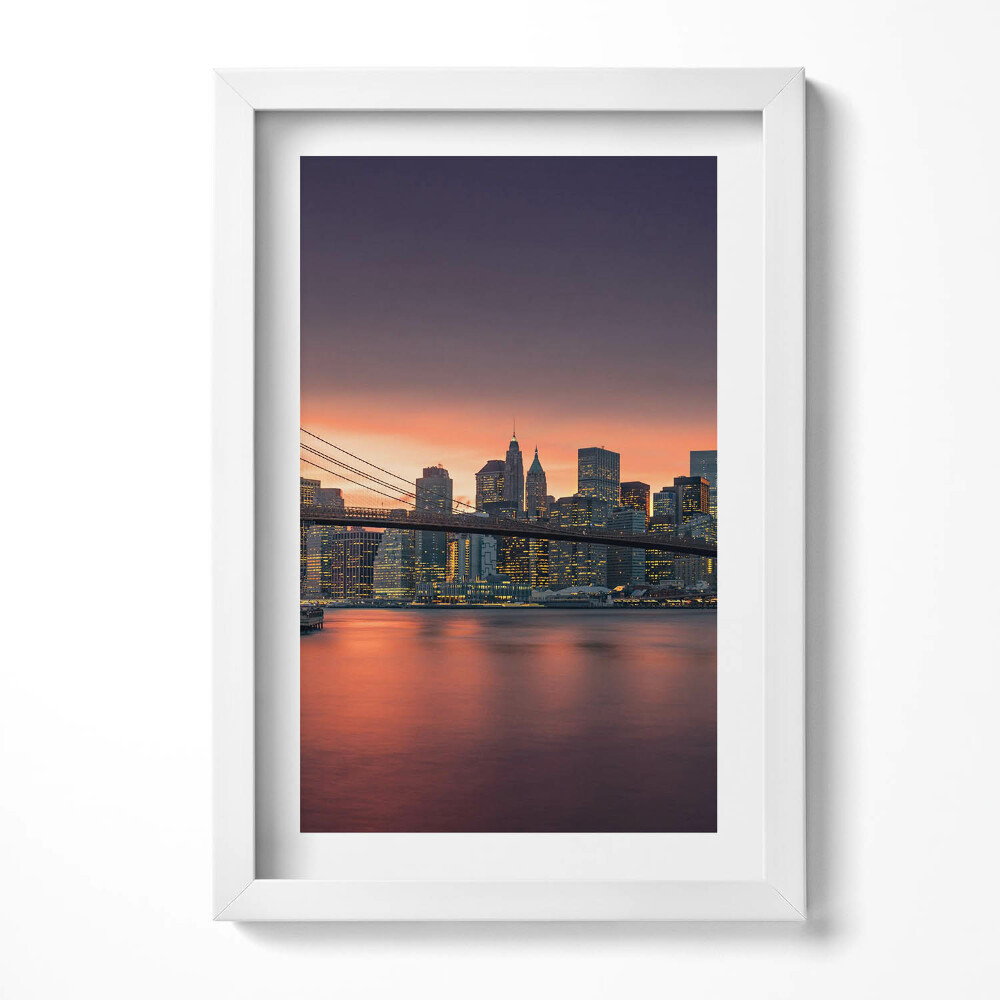 Obraz s rámem elegantní New York East River