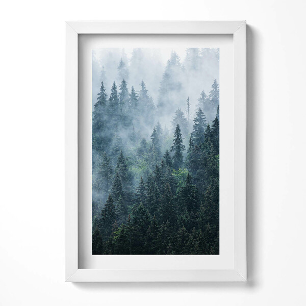 Obraz s rámem elegantní Mlžné horské krajiny