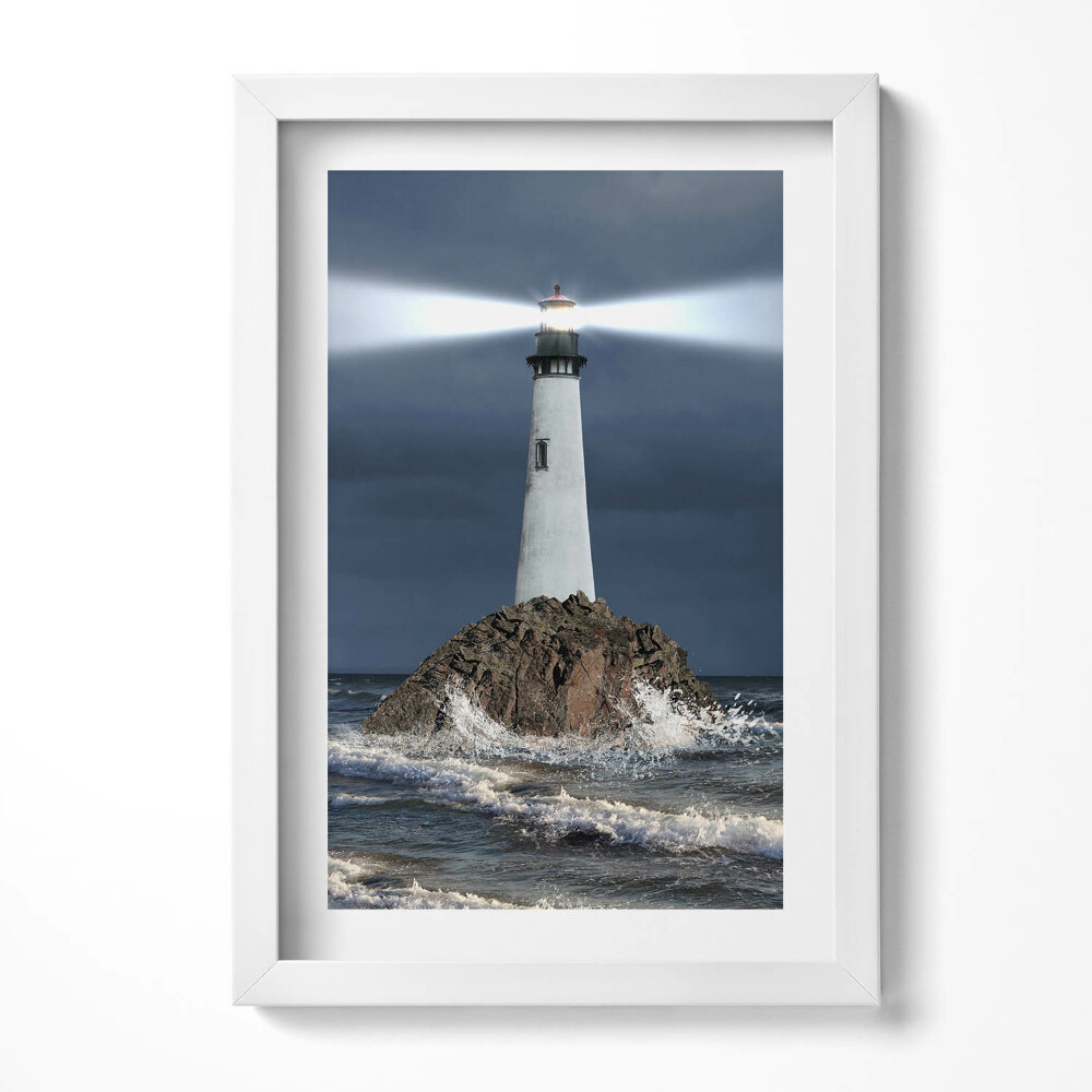 Obraz s rámem elegantní Maják