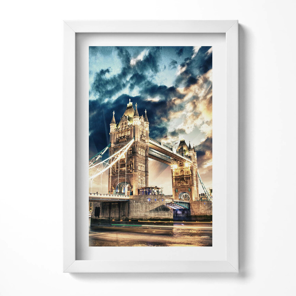 Obraz s rámem elegantní Tower Bridge v Londýně