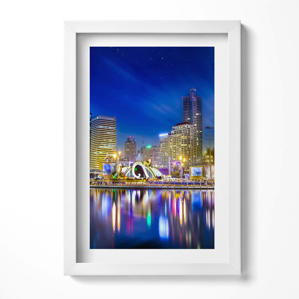 Obraz s rámem elegantní Město plné barev