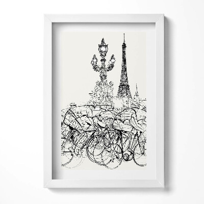 Obraz s rámem elegantní Cyklistický závod abstrakce