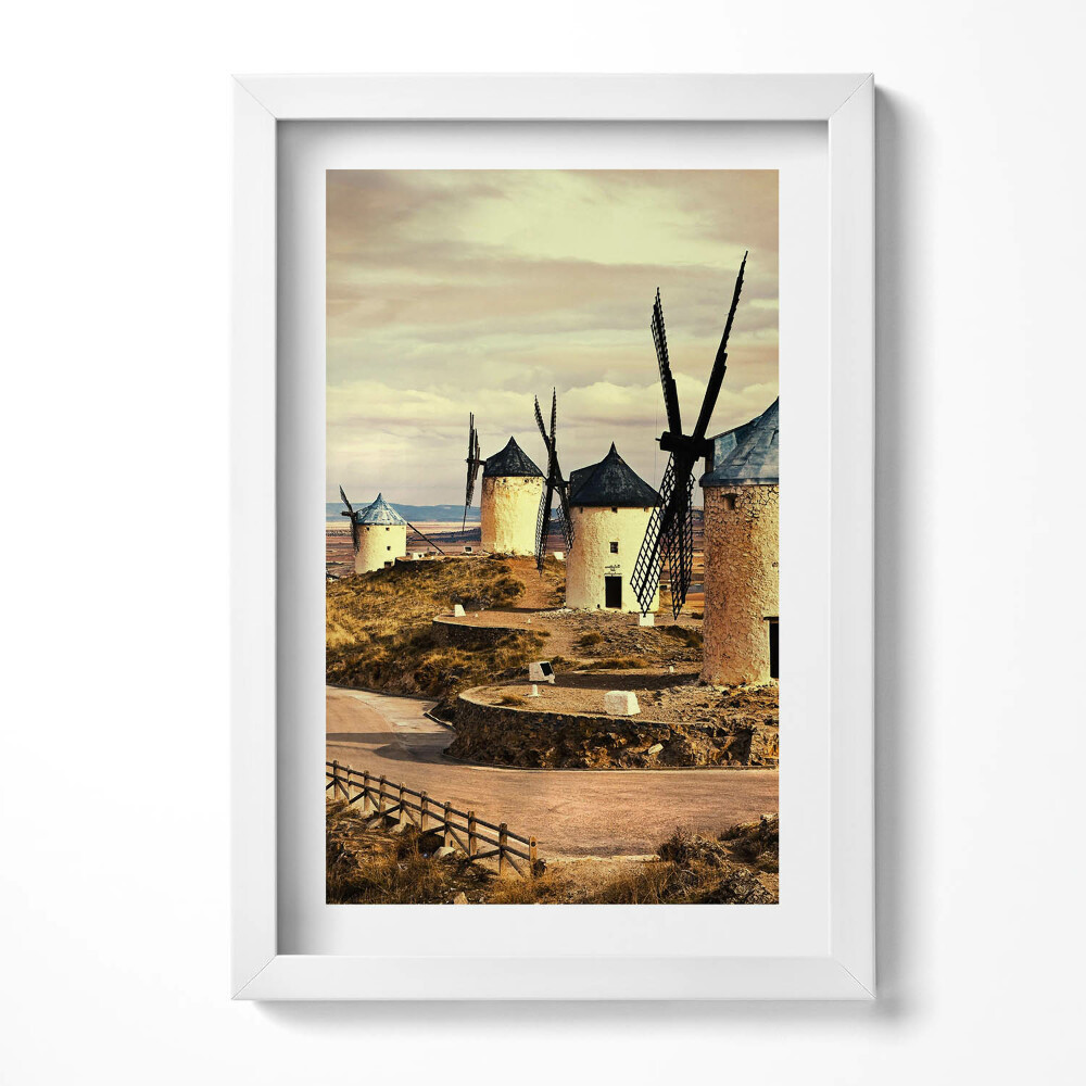Obraz s rámem elegantní Cosuegra větrné mlýny