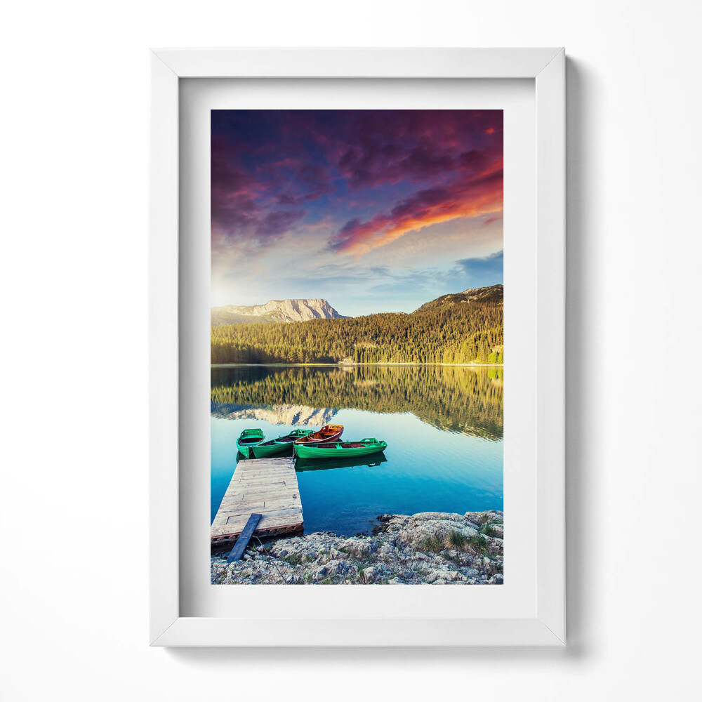 Obraz s rámem elegantní Říční krajina