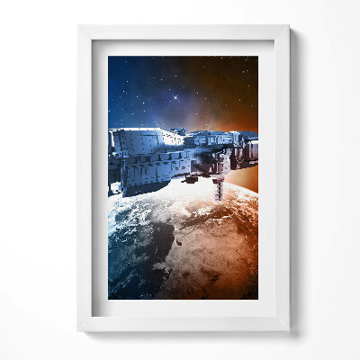 Obraz s rámem elegantní Kosmická loď