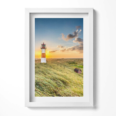Obraz s rámem elegantní Seznam majáku na Syltu