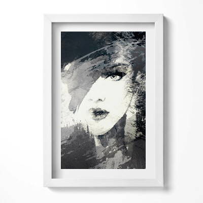 Obraz s rámem elegantní Žena ve stylu akvarelu