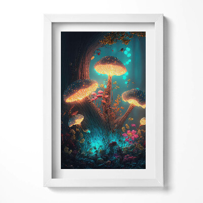 Obraz s rámem elegantní Lesní a kouzelné houby