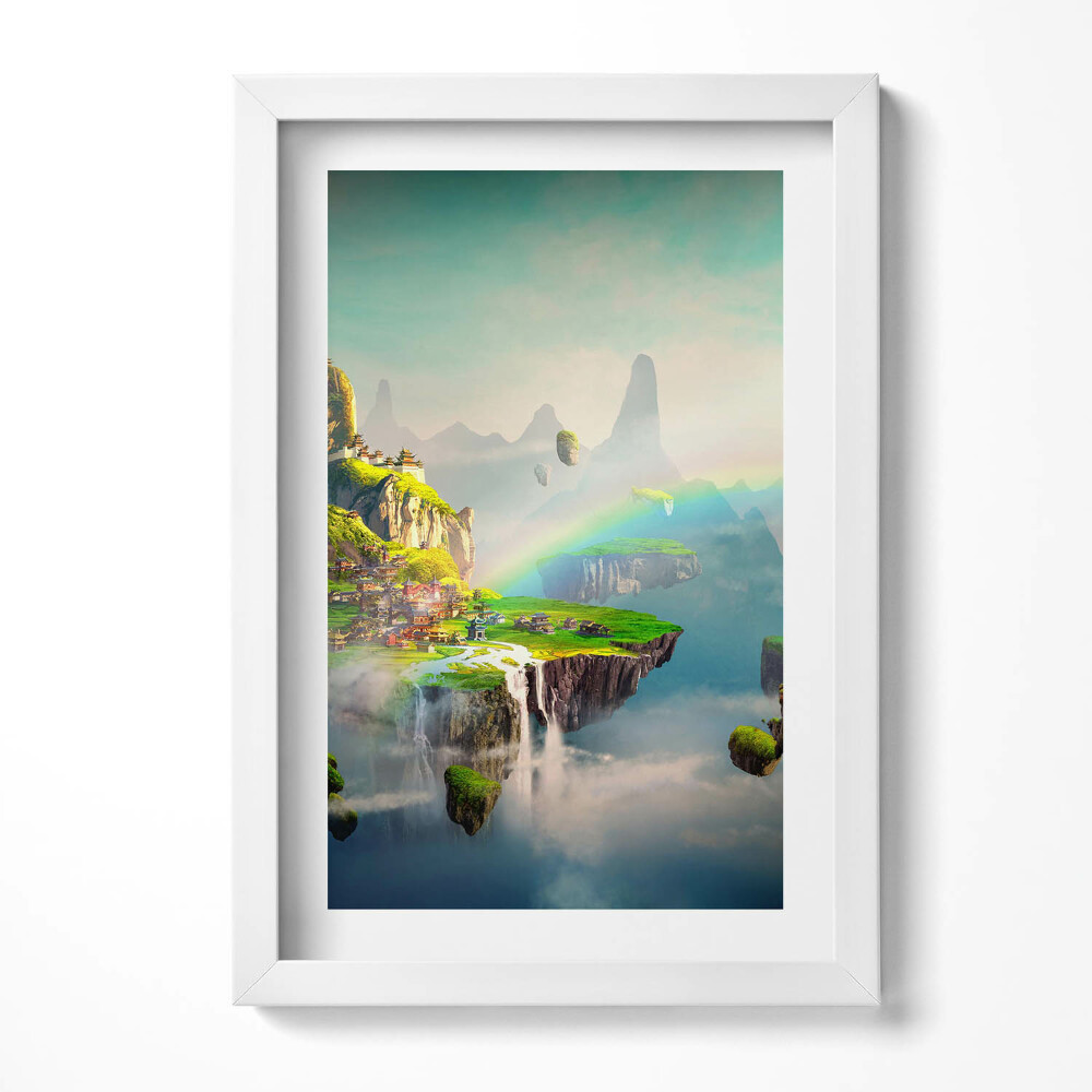 Obraz s rámem elegantní Čínský styl fantasy scény